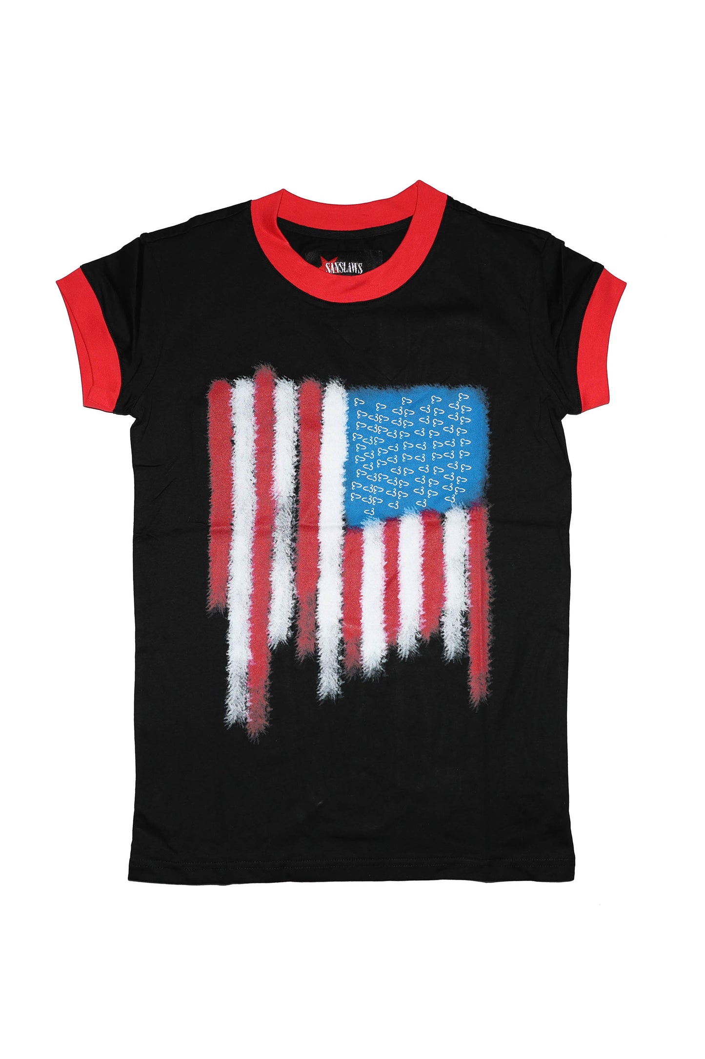 SANSLAWS National flag slim fit short sleeved