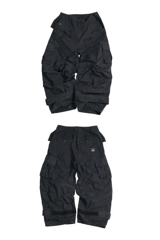 SANSLAWS Distressed cargo pants