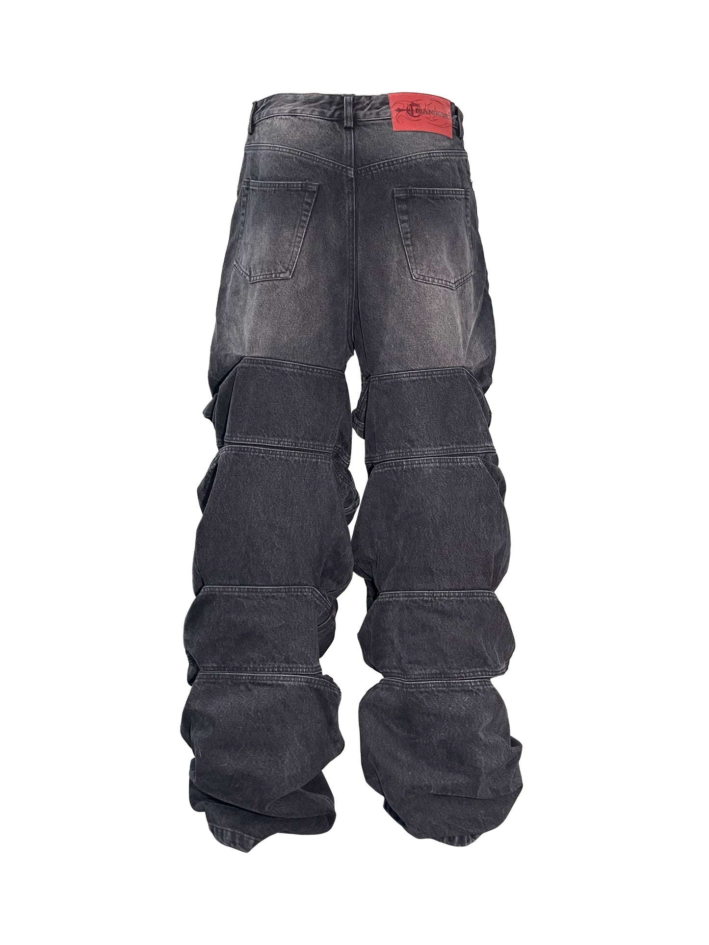 PCCVISION 3MANON Black Wrinkled Jeans