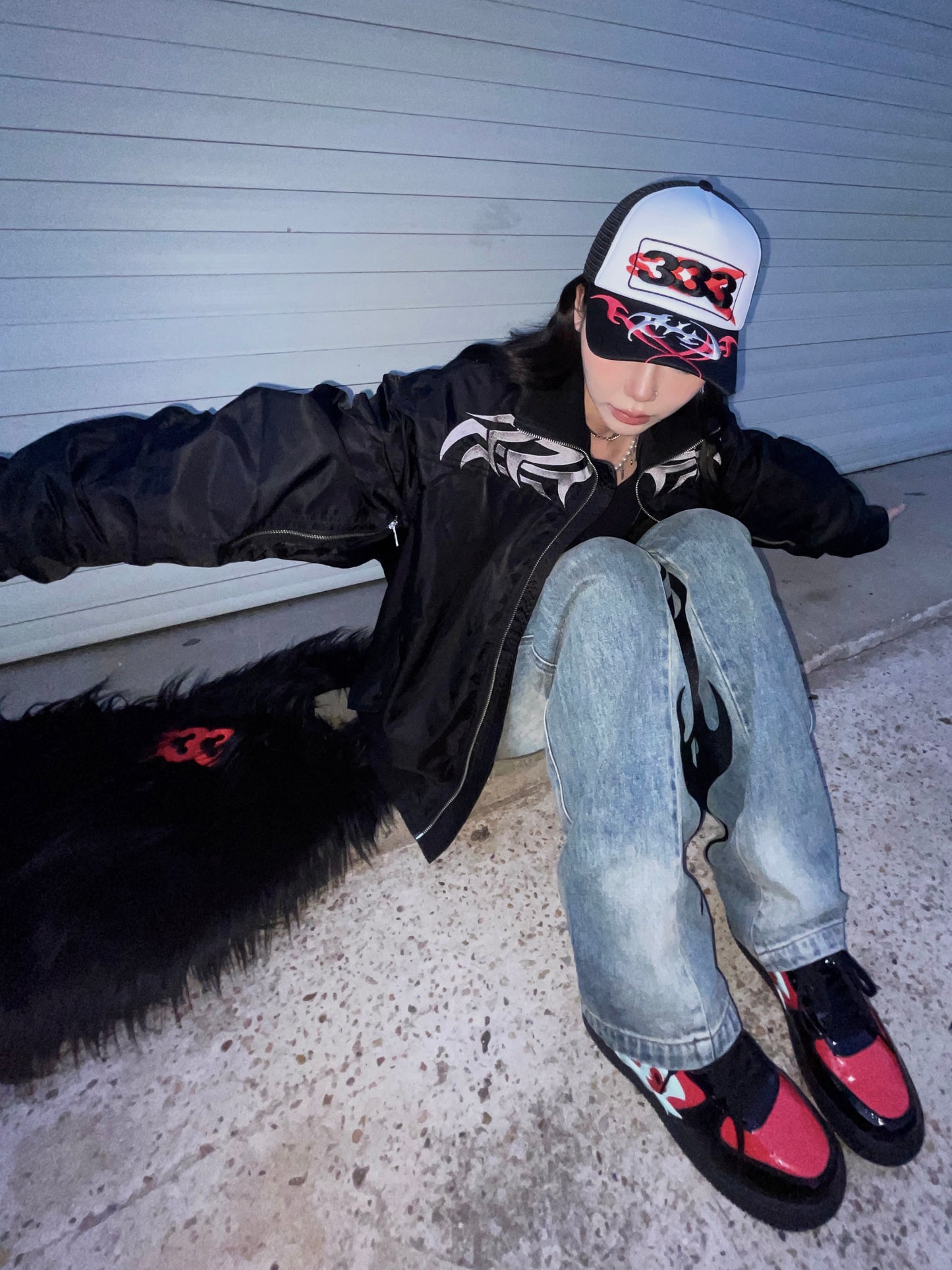 PCCVISION 3MAN0N Totem embroidered Jacket