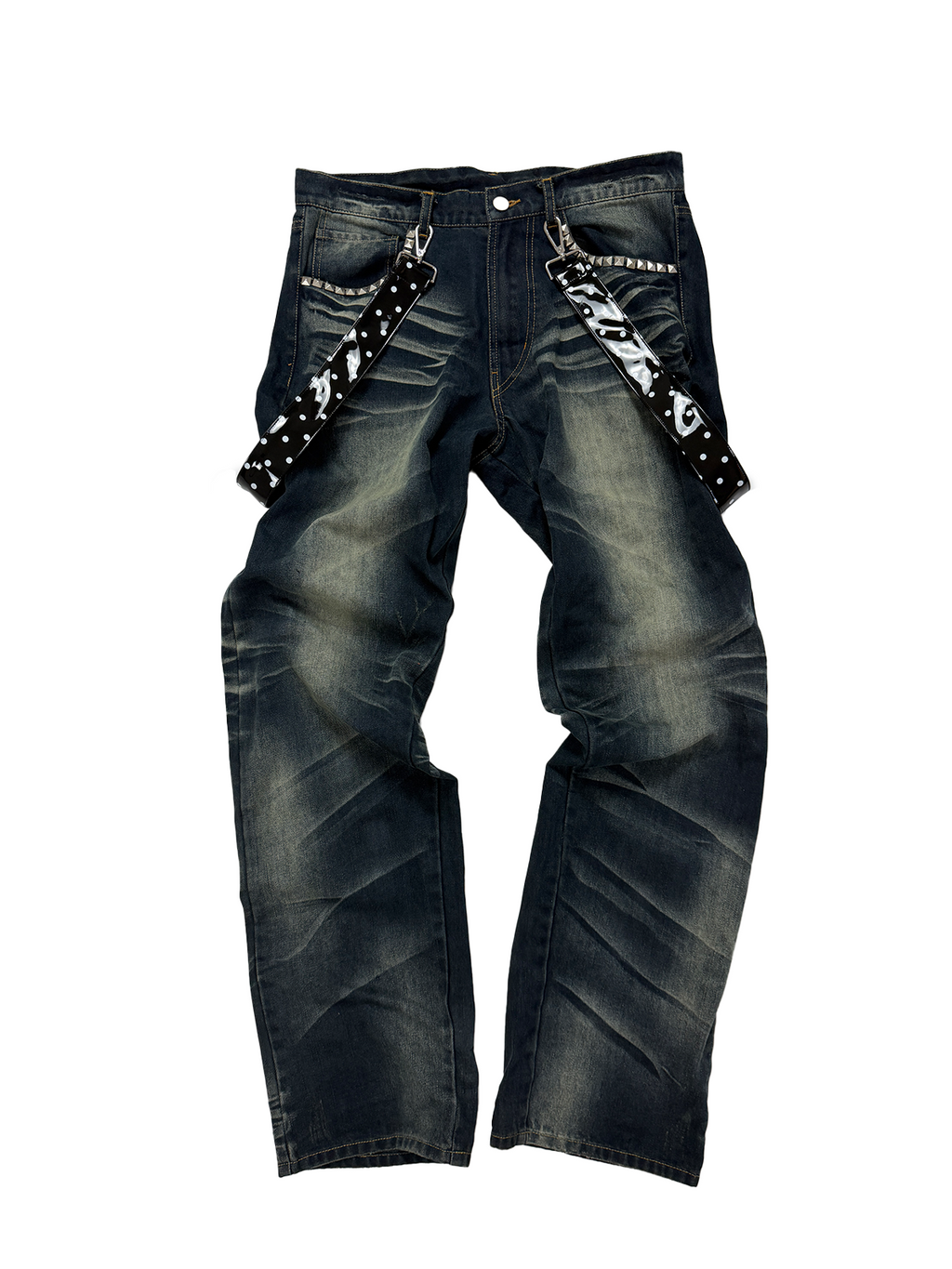 UCANTBELIKEME Polka Dot Bandage Jeans