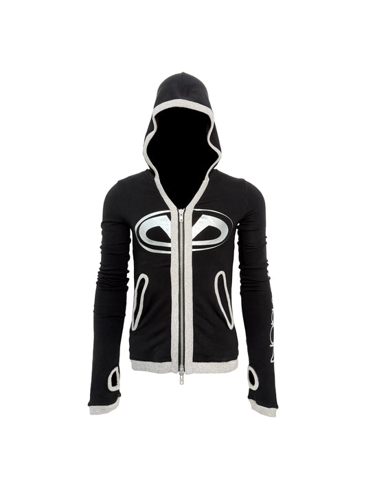 PCCVISION 3MANON Silver Printed Slim-fit Hoodie