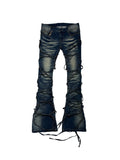 PCCVISION 3MANON Blue Bandage Slim—fit Flared Jeans