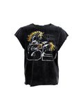 PCCVISION 3MANON 'HORSE69' Vintage-wash Print Tee