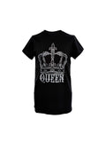 PCCVISION 3MANON 'QUEEN' Black Rhinestone Tee