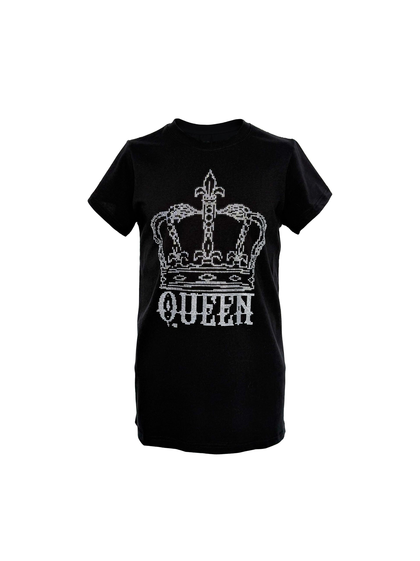 PCCVISION 3MANON 'QUEEN' Black Rhinestone Tee
