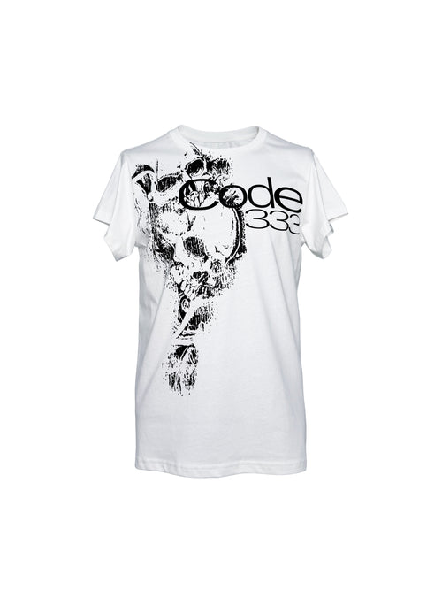 PCCVISION 3MANON 'Code333' Black&White Printed Tee