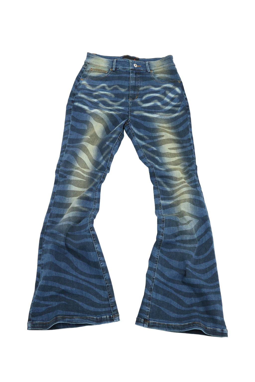 SANSLAWS Tiger Stripes Flared Jeans