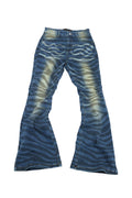 SANSLAWS Tiger Stripes Flared Jeans
