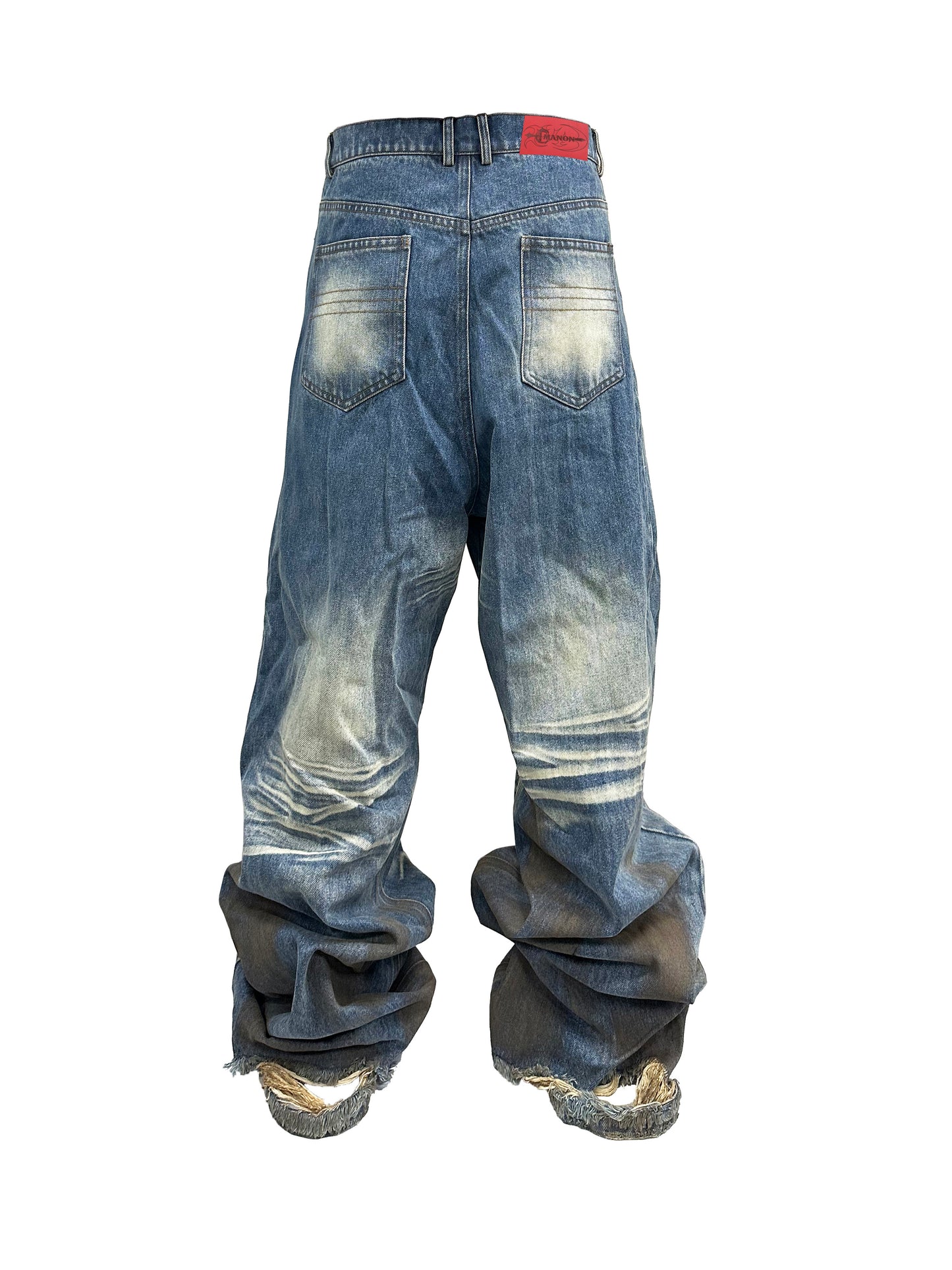 PCCVISION distressed baggy jeans