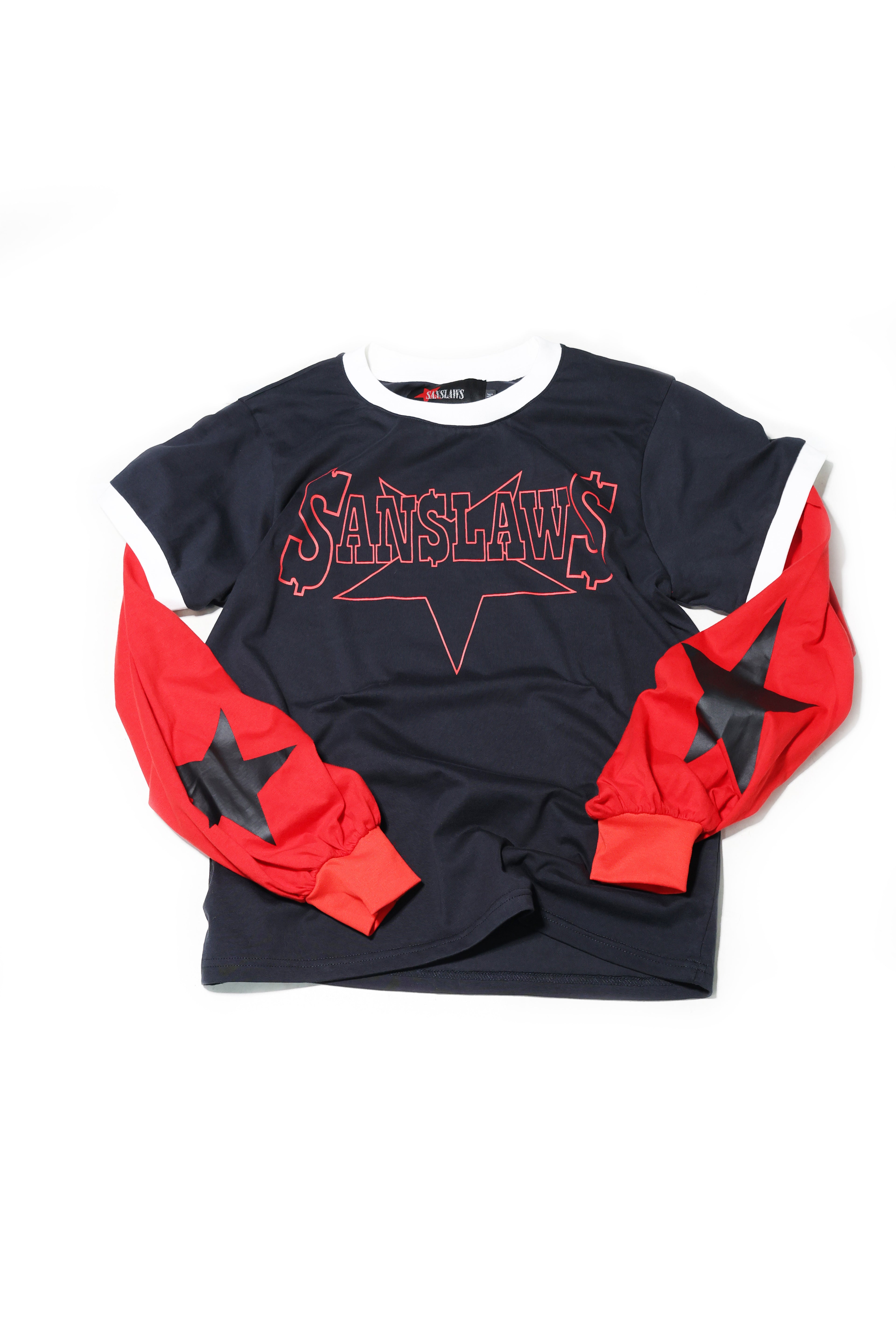 SANSLAWS Fake Two-piece Long Sleeve
