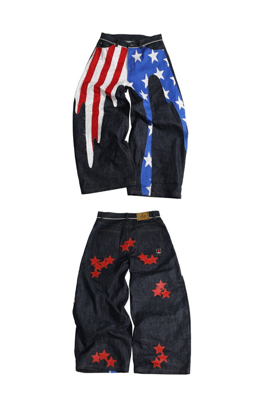 SANSLAWS Flag jeans