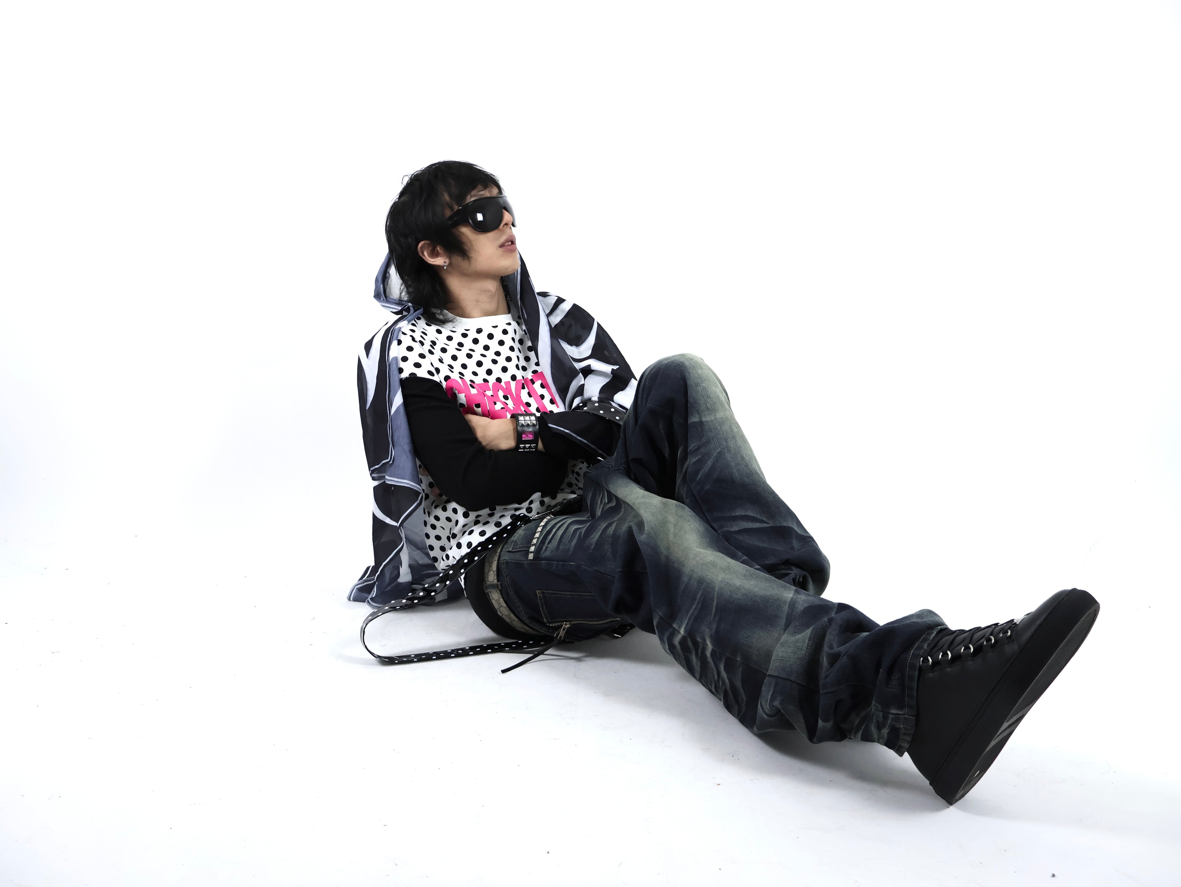 UCANTBELIKEME Polka Dot Bandage Jeans