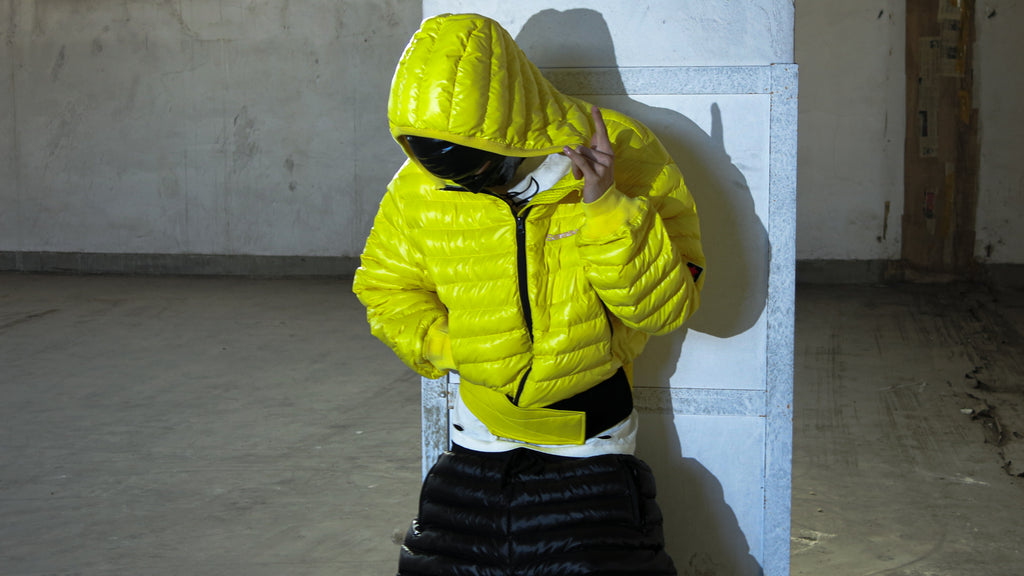 SANSLAWS 3-color Hooded Cropped Puffer Jacket