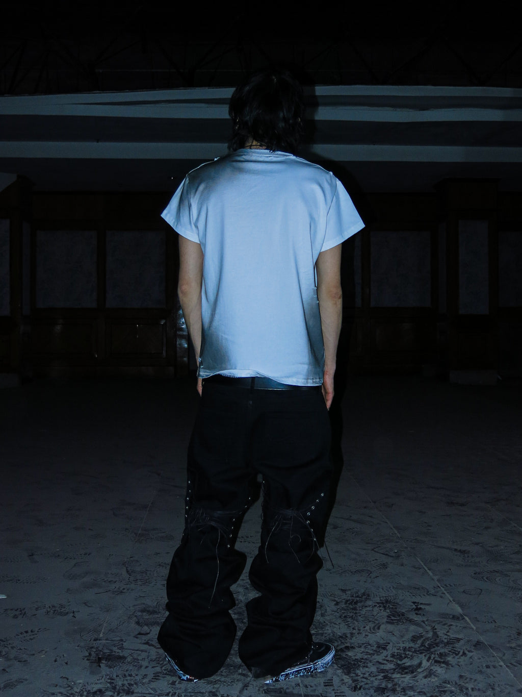 PCCVISION 3MANON 'WILD333' Distressed Portrait Graphic Tee