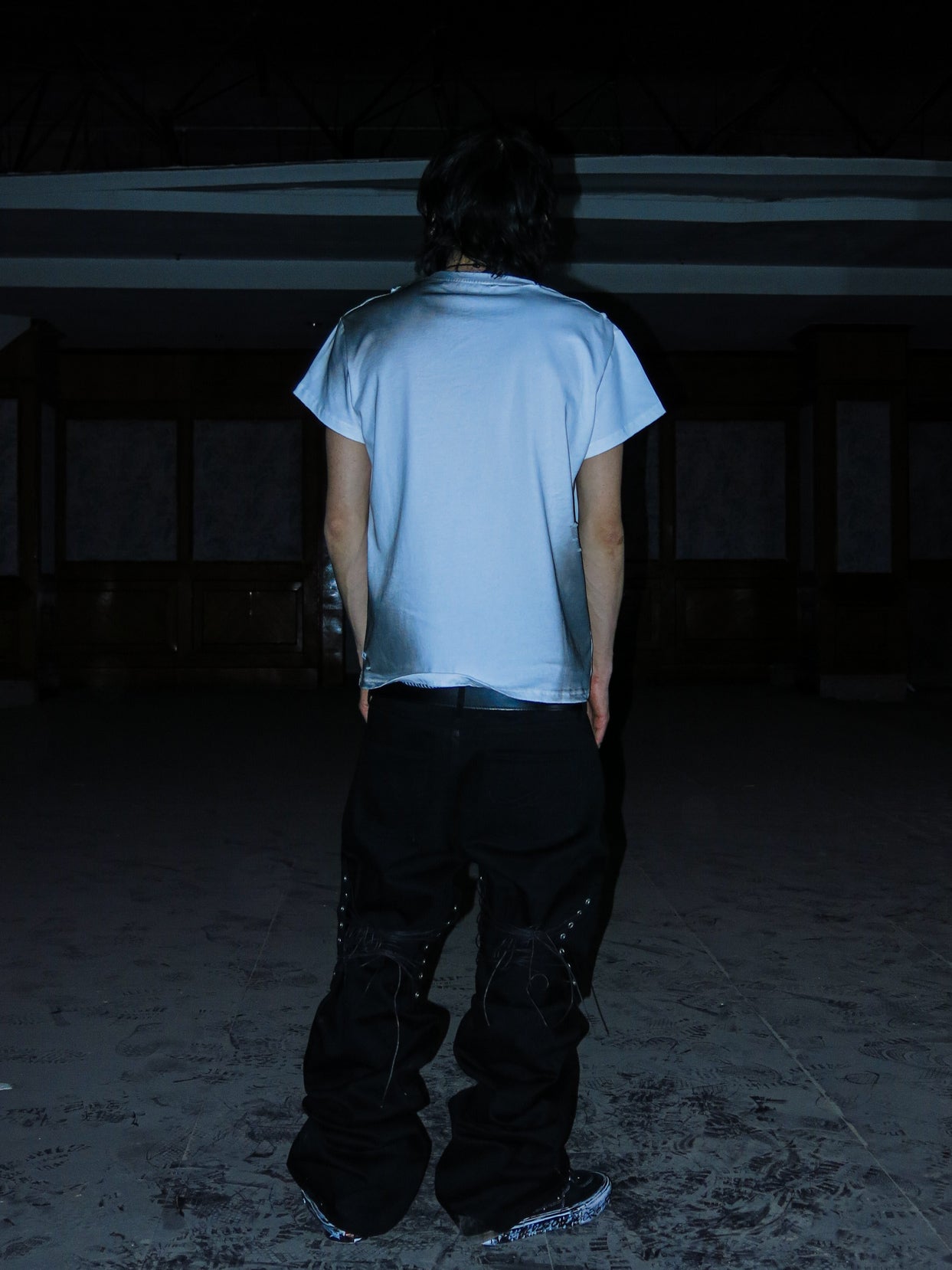 PCCVISION 3MANON 'WILD333' Distressed Portrait Graphic Tee