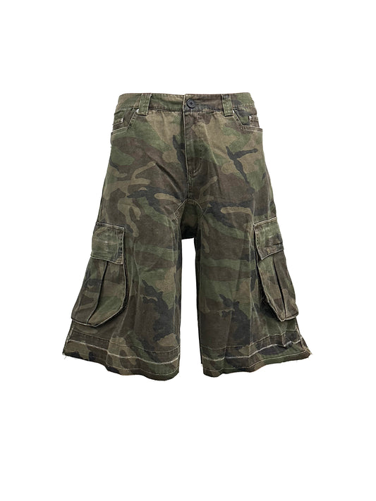 PCCVISION 333camo cargo shorts