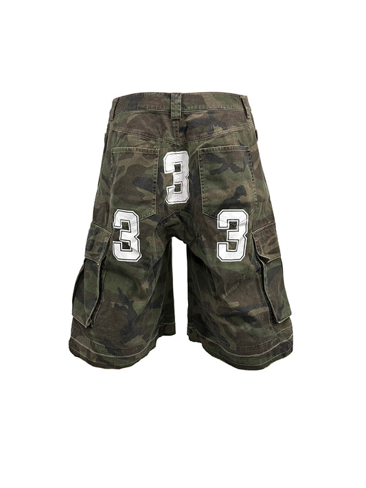 PCCVISION 333camo cargo shorts