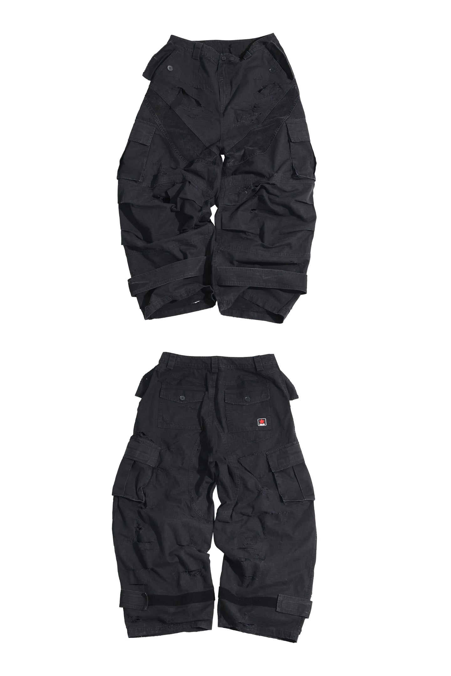 SANSLAWS Distressed cargo pants