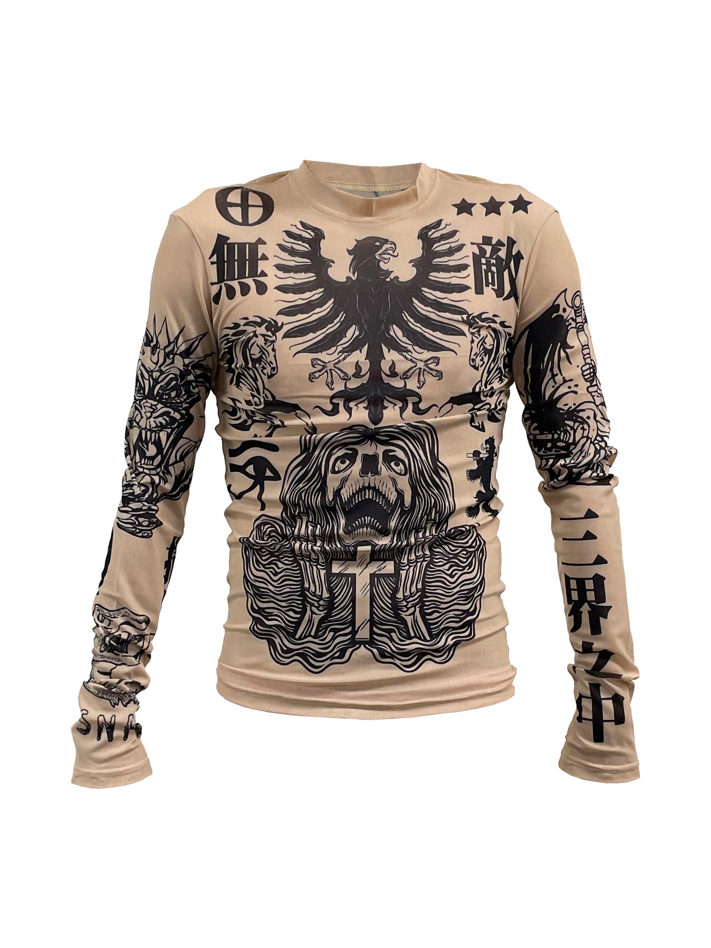 PCCVISION tattoo mesh longsleeve