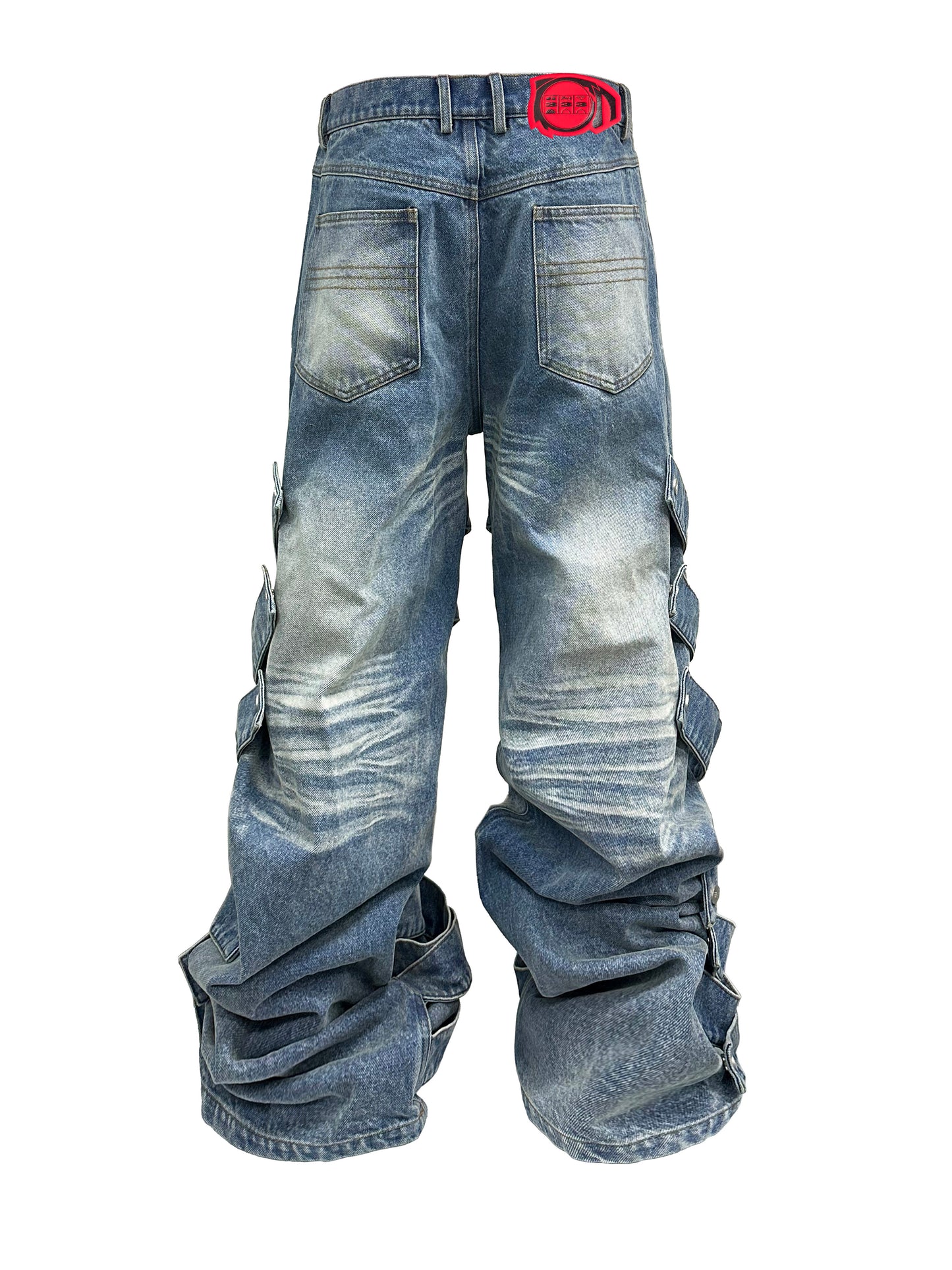 PCCVISION bandage blue jeans