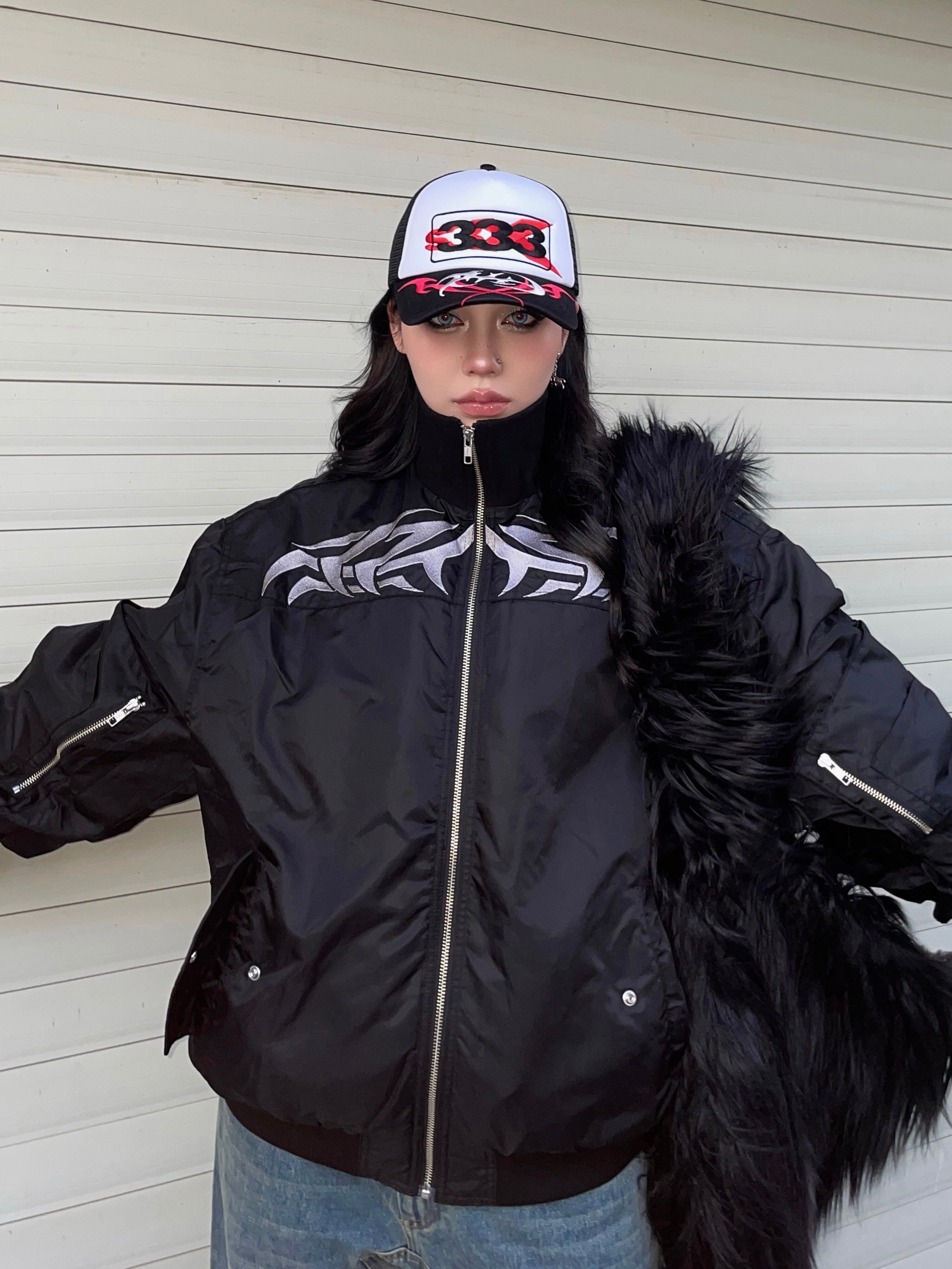 PCCVISION 3MAN0N Totem embroidered Jacket