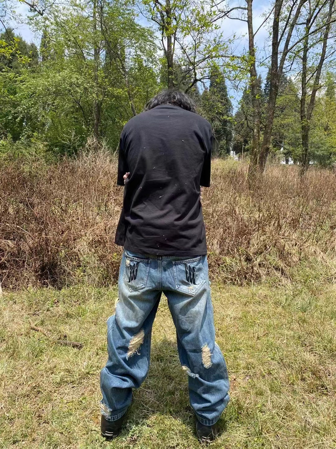[PCCVISION] 3MAN0N 333 Destruction Washed Denim Jeans